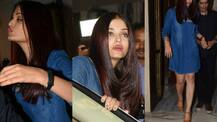 IN PICS: Aishwarya Rai Bachchan looks absolutely GORGEOUS in her short denim dress at Manish Malhotra's house party!