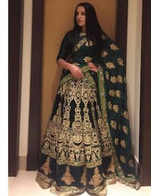 SEE PICS: NEW MOMMY Celina Jaitly makes her FIRST appearance post delivery looking gorgeous in a green lehenga!