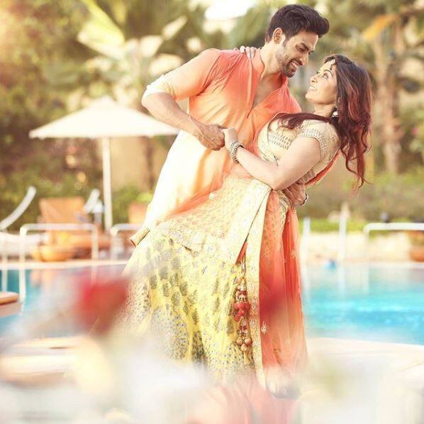 Sachin posted this romantic picture of the couple in a full-on filmy pose. This picture has been captioned as, 