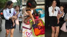 IN PICS: Shahid Kapoor's BABY GIRL Misha paints her mommy Mira as they step out of a BIRTHDAY BASH!