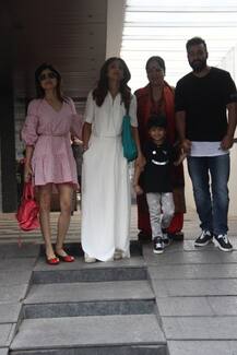 SEE PICS: Shilpa Shetty clicked post lunch with family; 7-year-old son Viaan's cute expressions will melt your heart!