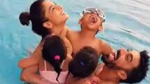 IN PICS: TV actor Ashish Chowdhry chilling with wife & kids in pool after wrapping his show 'Dev' on colors!