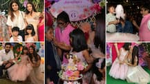 INSIDE PICS from Aaradhya Bachchan's 6th birthday bash: Aishwarya's daughter feeding cake to grandma Jaya Bachchan, SRK's son AbRam with cotton candy!