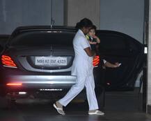 IN PICS: Kareena Kapoor's 11-month-old BABY BOY Taimur Ali Khan CLICKED after a long time outside his nani Babita's residence!