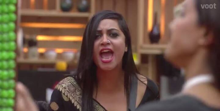 This will irk Arshi and she'll get into an argument with Hina & Priyank for getting personal. After which even Arshi talked nasty about Priyank's 'friendship' with evicted contestant Sabyasachi Satpathy. (Photo: Colors)