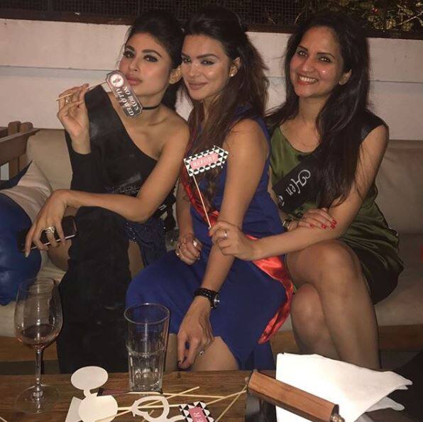 Aashka looking stunning at her bachelorette wearing a sash with 'Sexy little bride' written on it. (Photo: Instagram)