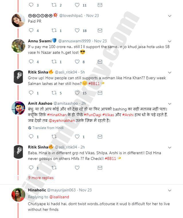 There have been varied reactions on his tweet with Hina's supporters saying that is only her confidence while the haters say she's a fixed winner.