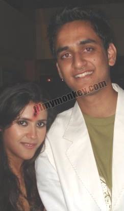 Vikas who runs a production company Lost Boy Productions, is a huge TV producer and he is very close to the biggies of TV. Here seen with Tv queen Ekta in his early days. 
