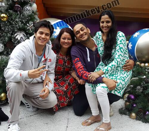 Vikas with Mom Sharda and close friends.