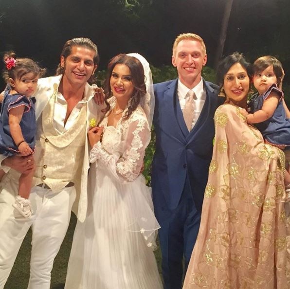 'Naagin 2' lead actor Karanvir congratulated the couple by posting this pic with the caption, 