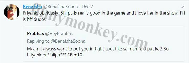Ben chooses Priyank between him and Shilpa.