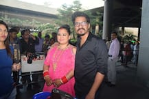 SEE PICS: Newly married Bharti Singh returns back after her BIG FAT PUNJABI WEDDING; Glows in pink flaunting her sindoor, magalsutra & chooda at the airport with hubby Haarsh!