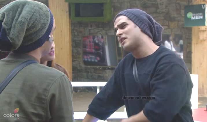 Priyank was agitated with Vikas for mentioning Ben and his girlfriend Divya Agarwal during the task on the previous day. He attacks Vikas with -