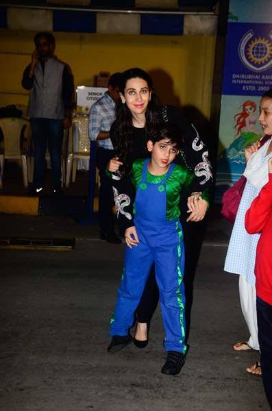 Karisma Kapoor with son Kiaan clicked candid!