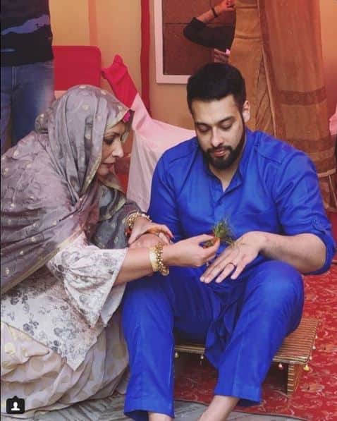 Sangram during his haldi ceremony
