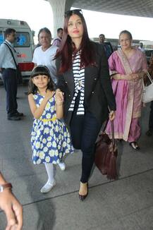 SEE PICS: Aishwarya Rai Bachchan and her cute daughter Aaradhya clicked at the airport!