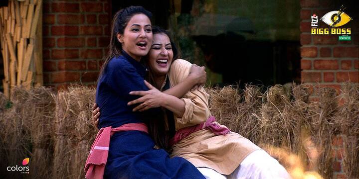 On the second day, foes Shilpa Shinde & Hina Khan teamed up against Vikas Gupta to throw him out of the captaincy race. (Photo: Colors)
