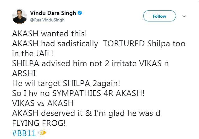 Vindu reacted on the same and tweeted,