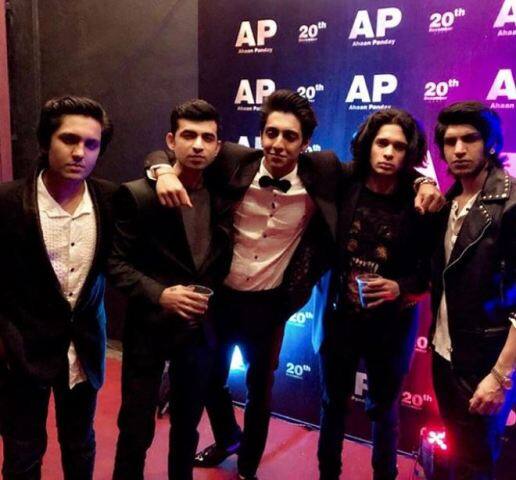 Choreographer Ahmed Khan's son Azaan Khan(extreme left) was also at his friend Ahaan's birthday party last night.