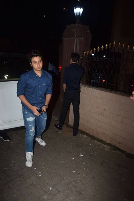 Sohail Khan's son Nirvan reaches the venue to wish friend Ahaan on his 20th Birthday.