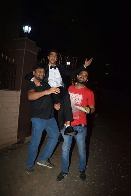 Birthday boy having fun.