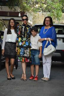 PICS: Baby Taimur snapped with parents Saif, Kareena as they arrive at annual Christmas brunch of Kapoor's!
