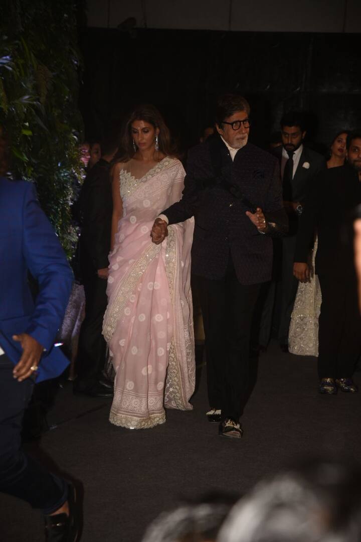 Amitabh and Shweta at Virushka's mumbai reception