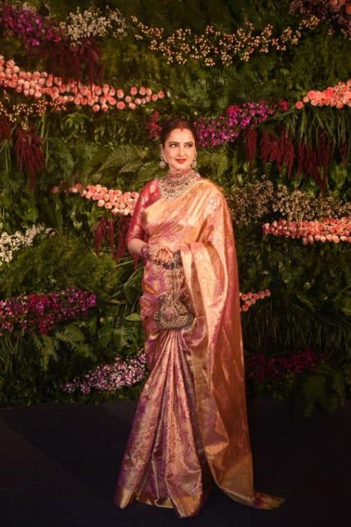 The evergreen Rekha mesmerized yet again in her banarasi saree