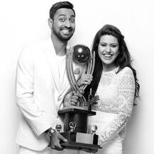 PICS: Ex 'Bigg Boss' hottie Elli AvrRam looks ravishing in a saree at cricketer Krunal Pandya's wedding reception!