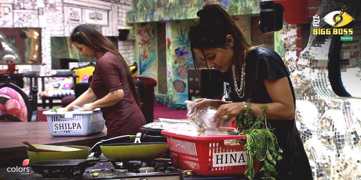 The first round was of cooking & as expected Shilpa Shinde won the competition beating the others. (Photo: Colors)