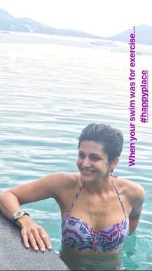 PICS: Mandira Bedi chilling in water with hubby ahead of  New Year celebrations in Thailand!