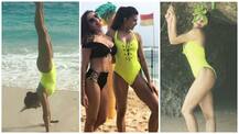 PICS: Jacqueline Fernandez flaunts her hot body in a SWIMSUIT on a beach in Bali!