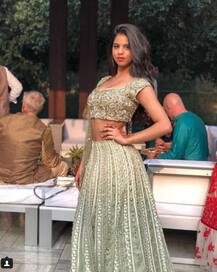 IN PICS: SRK's daughter Suhana Khan looks drop-dead-gorgeous in a floral lehenga and a pretty flower jewelry at wedding!