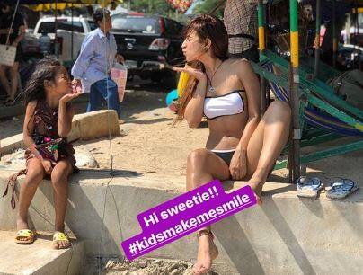 Benafsha, who's bikini pics went viral few months ago, has posted some stunning vacation pictures, in which she is beating the heat on a beach. (Photo: Instagram)