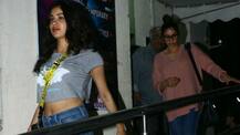 SEE PICS: Sridevi's daughter Janhvi Kapoor flaunts her toned tummy on a movie date with her mom & dad; Co-star Ishaan Khatter joins the family!