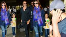 SEE PICS: Akshay Kumar & family back from their vacation; son Aarav avoids paparazzi while daughter Nitara gets playful at the airport!