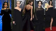 IN PICS: Golden Globes 2018- From Angelina Jolie, Oprah Winfrey, Meryl Streep to Emma Watson Hollywood A-listers wore black on the RED CARPET to protest against sexual harassment &inequality!