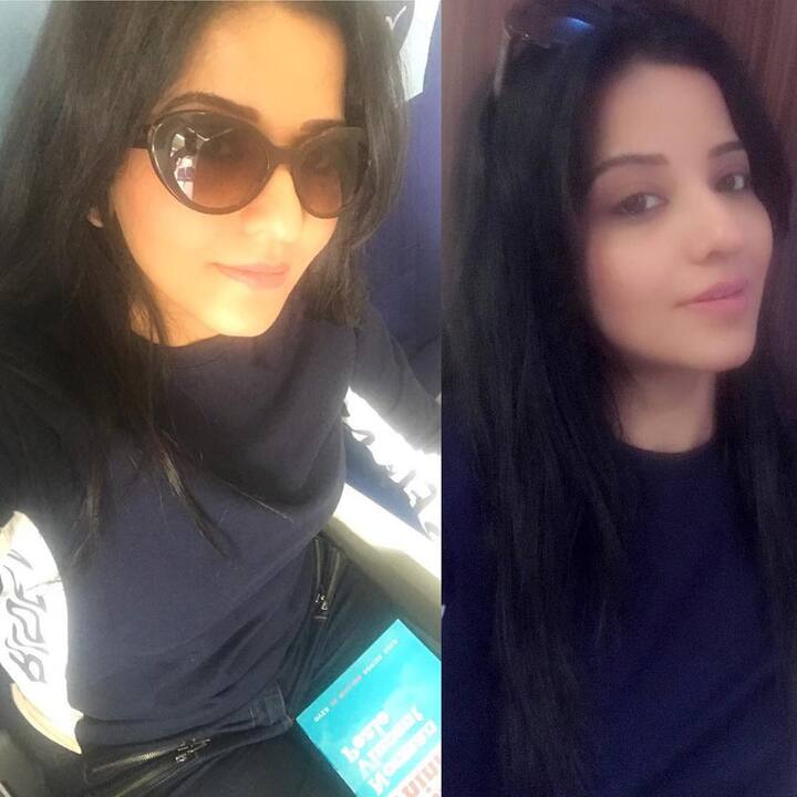 Having appeared in over 100 bhojpuri films, Mona is currently shooting for her next and she posted this picture from Mumbai airport announcing the shoot by saying -