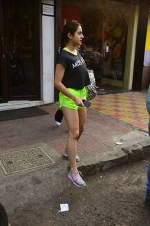 SEE PICS: Saif Ali Khan's daughter Sara Ali Khan looks uber cool in a neon shorts on a LUNCH DATE with rumored boyfriend Orhan Awatramani!