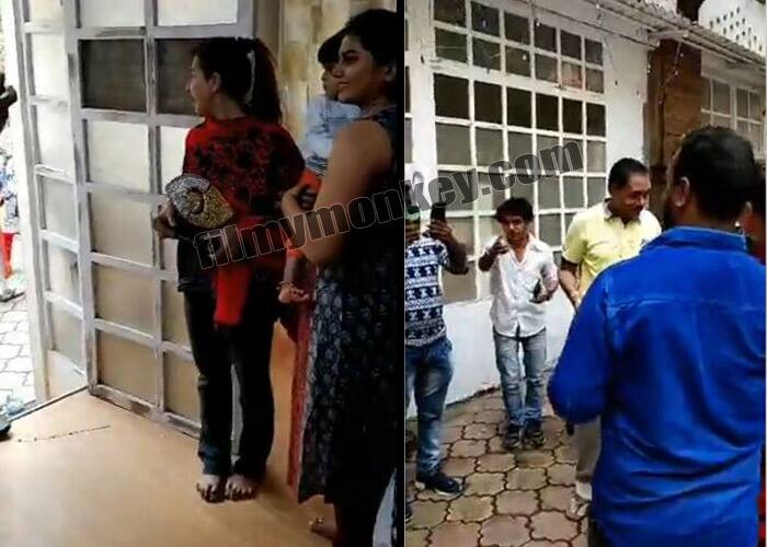 Brother dear was accompanying his sister throughout last night and we had just showed you the LIVE video he posted from Shilpa's grand welcome back home when she walked home carrying her winning trophy in hand and was given a grand welcome by famiily-friends and neighbors. (You can view it by visiting filmymonkey.com)