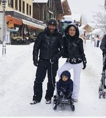 #ThrowbackThursday! Baby Taimur's UNSEEN PIC from Switzerland with mommy Kareena & daddy Saif is going VIRAL!