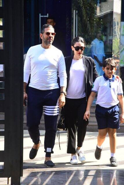 Sanjay now goes out for lunch with Ex-wife Karisma and their son Kiaan