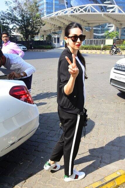 Karisma and ex-husband Sanjay Kapur meet up on lunch and their son Kiaan was also accompanying his mother