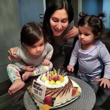IN PICS: TV actress Teejay Sidhu celebrating birthday with her TWIN BABIES is too adorable for words!