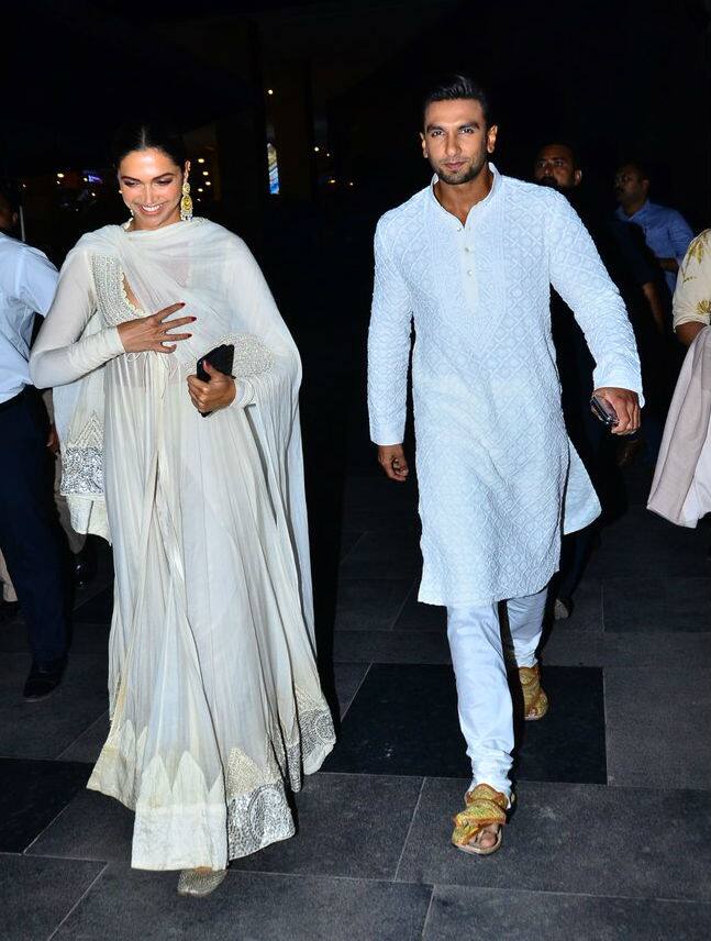 Alleged love-birds & film's lead actors Deepika Padukone & Ranveer Singh clearly stole the show with their chemistry at 'Padmaavat' screening. (Photo: Manav Manglani)