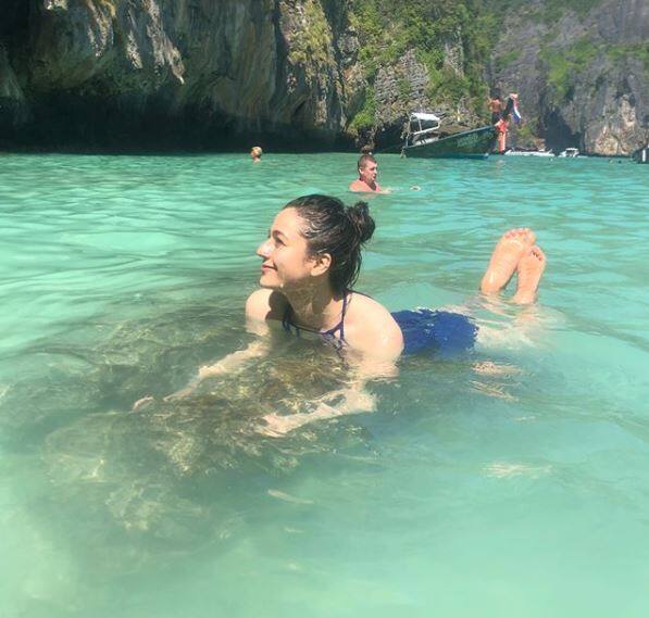Another picture in which Priyal in beating the heat on a Thailand beach. (Photo: Instagram)