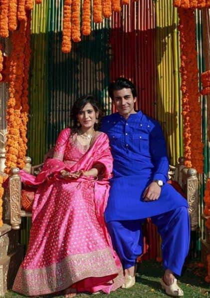'Dulheraja' Gautam also posted this pic with Pankhuri from their mehendi ceremony & captioned it as,