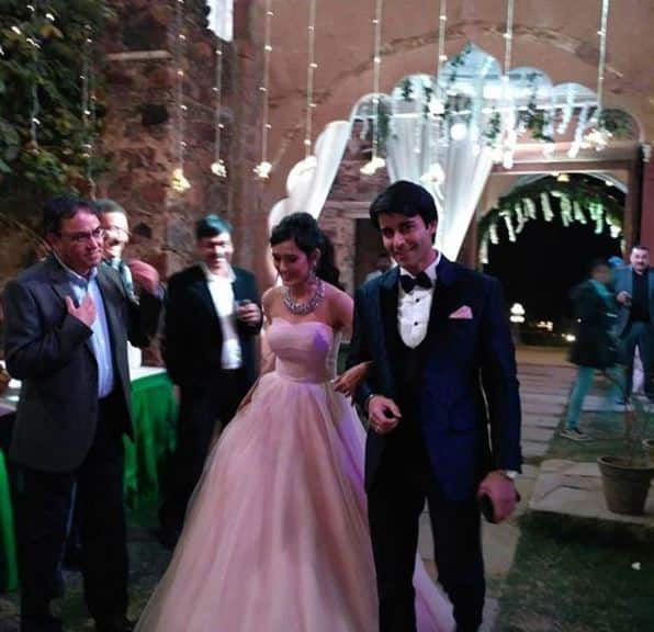 Here's a picture of the couple looking perfect at their sangeet ceremony. Pankhuri looked beautiful in a gown whereas Gautam looked handsom as always in a tuxedo. (Photo: Instagram)