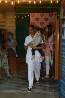 IN PICS: Kareena Kapoor's BABY SON Taimur Ali Khan snapped after his play date!
