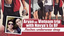 Aryan Khan's underwear peeking while he flaunts 6 pack abs at recent Vietnam trip with Harry Gillis!